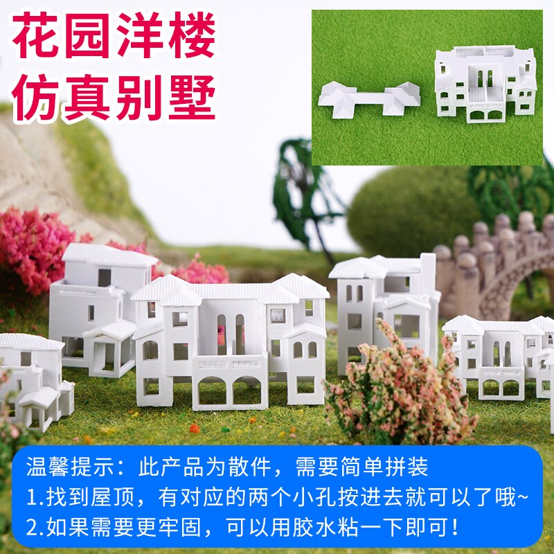 DIY sand table building material model mini house vi..